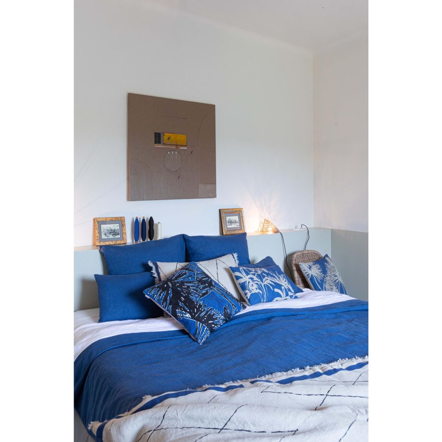Drap housse Zeff blanc 140 x 190 x 30 cm en lin lavé – vue 2