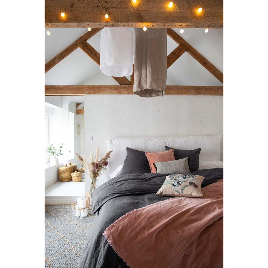 Housse de couette Zeff tonnerre 140 x 200 cm en lin lavé – vue 2