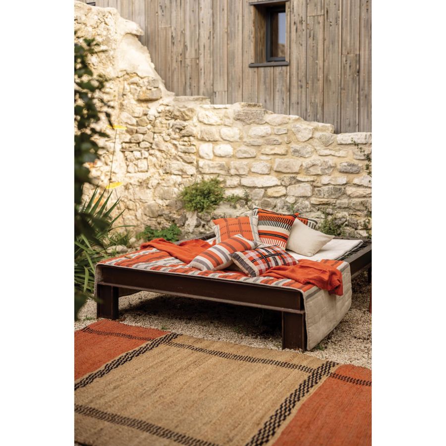 Chemin de lit Zeff Eden marmelade 90 x 240 cm en lin lavé – vue 4