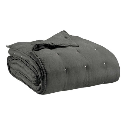 Chemin de lit Zeff tonnerre 90 x 240 cm en lin et coton