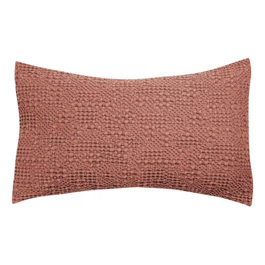 Coussin Tana blush 40 x 65 cm en coton nid d'abeille