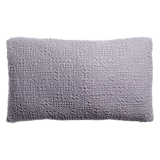 Coussin Tana brume 40 x 65 cm en coton nid d'abeille