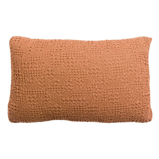 Coussin Tana épice 40 x 65 cm en coton nid d'abeille