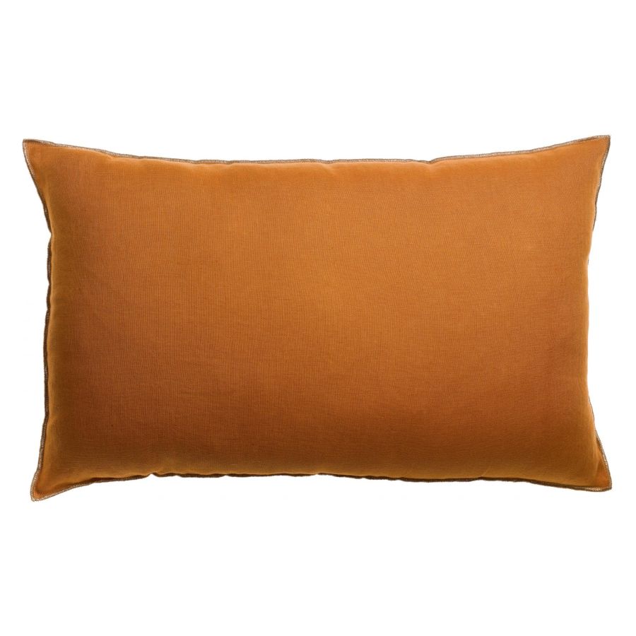 Coussin Zeff Céleste cuivre 40 x 65 cm en lin lavé