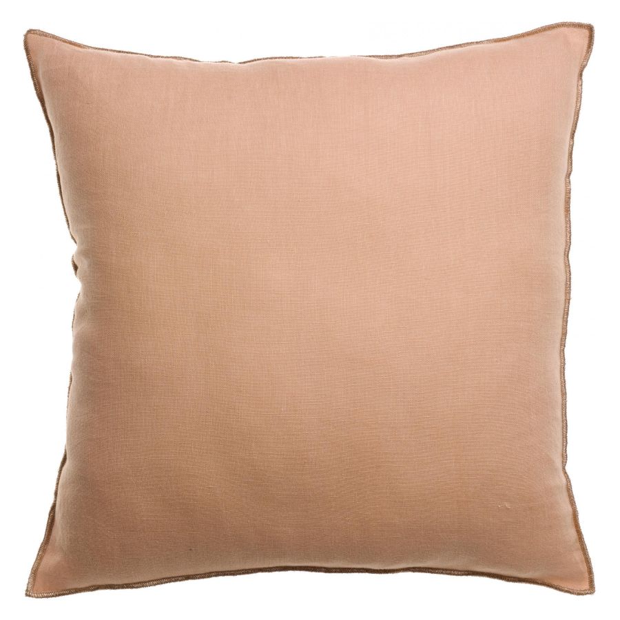 Coussin Zeff Céleste dragée 45 x 45 cm en lin lavé