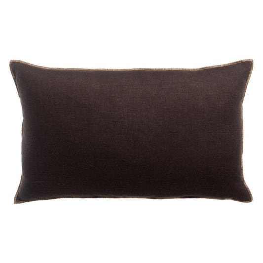 Coussin Zeff Céleste ébène 30 x 50 cm en lin lavé