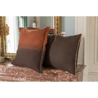 Coussin Zeff Céleste ébène 40 x 65 cm en lin lavé – vue 3