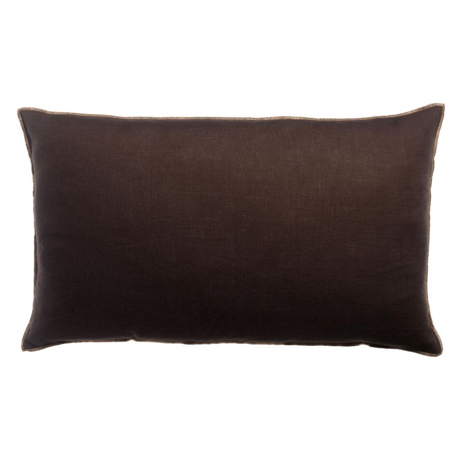 Coussin Zeff Céleste ébène 40 x 65 cm en lin lavé