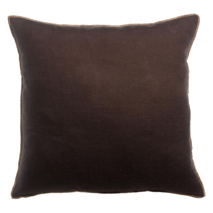 Coussin Zeff Céleste ébène 45 x 45 cm en lin lavé