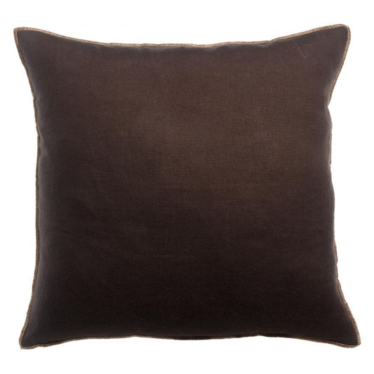 Coussin Zeff Céleste ébène 45 x 45 cm en lin lavé