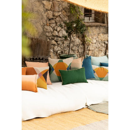 Coussin Zeff Céleste épicéa 30 x 50 cm en lin lavé – vue 3