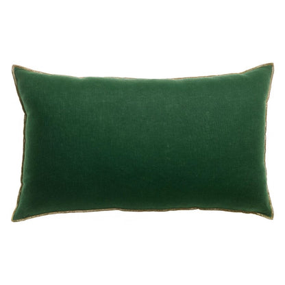 Coussin Zeff Céleste épicéa 30 x 50 cm en lin lavé