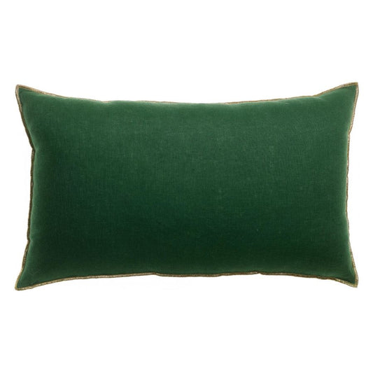 Coussin Zeff Céleste épicéa 30 x 50 cm en lin lavé