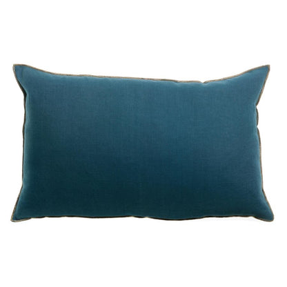 Coussin Zeff Céleste indigo 40 x 65 cm en lin lavé
