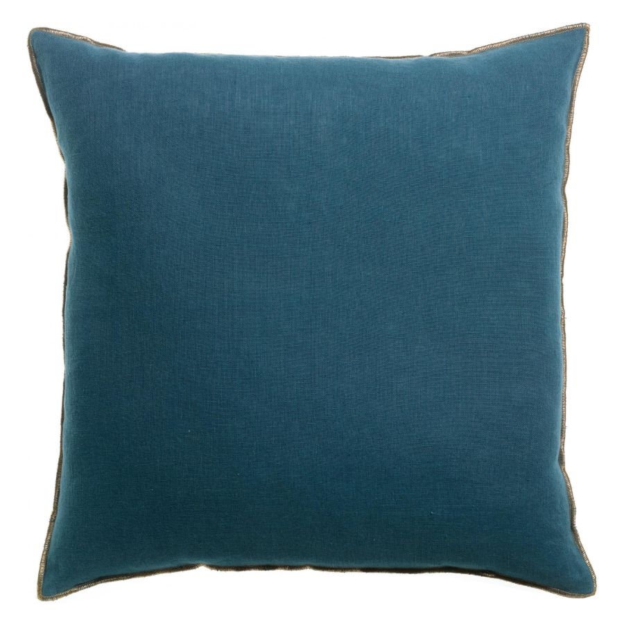 Coussin Zeff Céleste indigo 45 x 45 cm en lin lavé