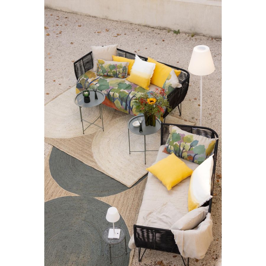 Coussin Zeff Céleste mangue 30 x 50 cm en lin lavé – vue 2
