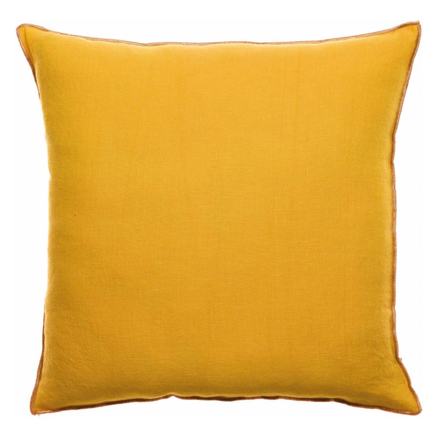 Coussin Zeff Céleste mangue 45 x 45 cm en lin lavé