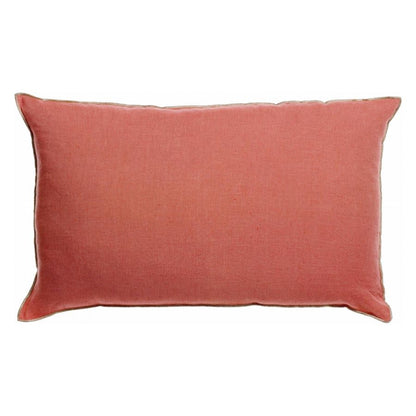 Coussin Zeff Céleste pêche 40 x 65 cm en lin lavé
