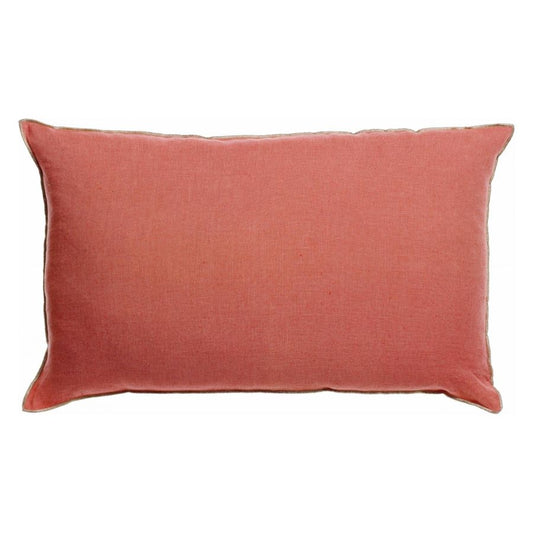 Coussin Zeff Céleste pêche 40 x 65 cm en lin lavé