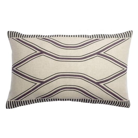 Coussin Zeff Johan raisin 40 x 65 cm en lin lavé
