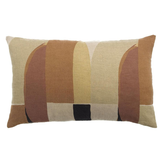 Coussin Zeff Kali naturel 40 x 65 cm en lin et coton