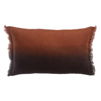 Coussin Zeff Shade ébène 30 x 50 cm en lin lavé