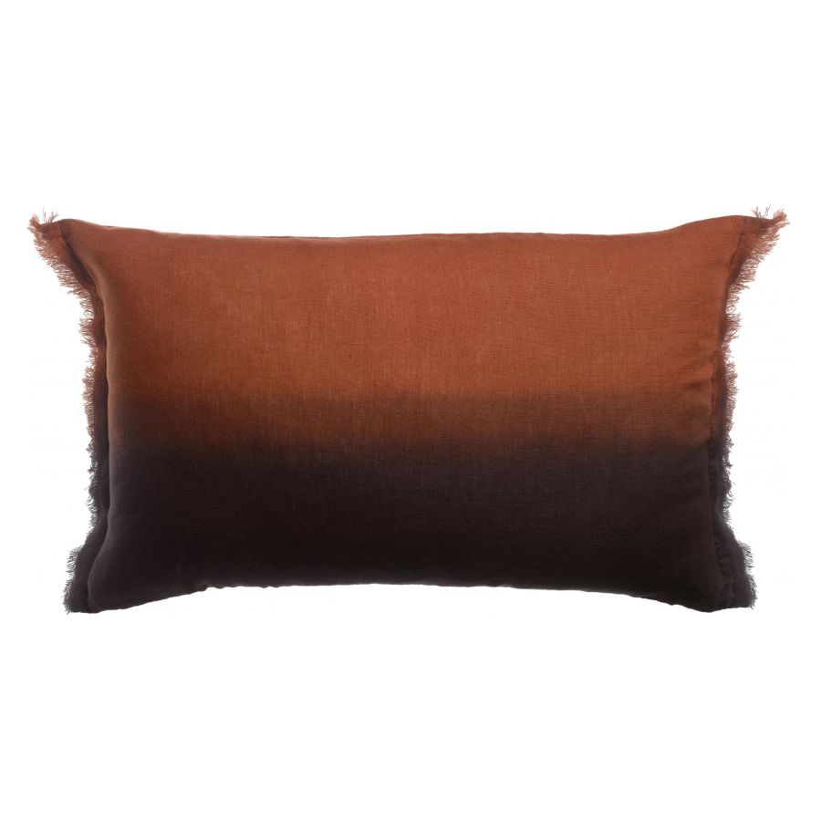 Coussin Zeff Shade ébène 40 x 65 cm en lin lavé
