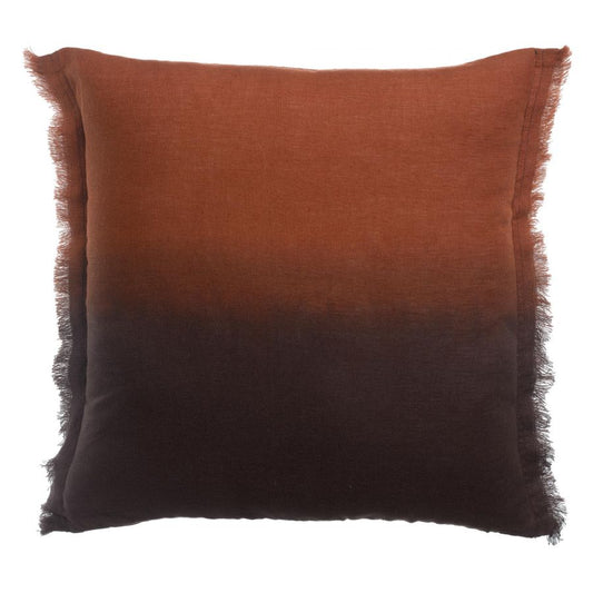 Coussin Zeff Shade ébène 45 x 45 cm en lin lavé