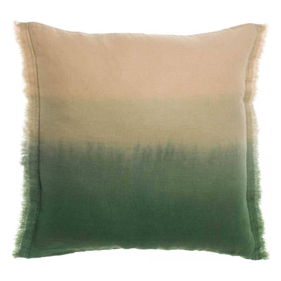 Coussin Zeff Shade épicéa 45 x 45 cm en lin lavé