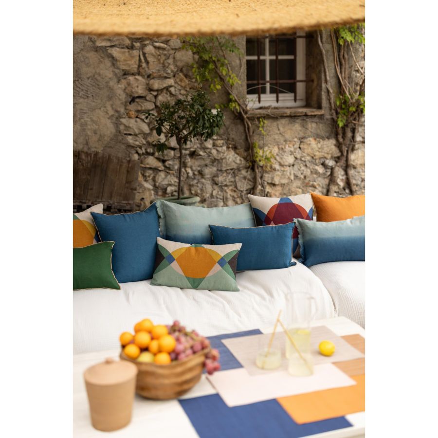 Coussin Zeff Shade indigo 40 x 65 cm en lin lavé – vue 3