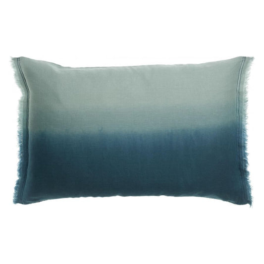Coussin Zeff Shade indigo 40 x 65 cm en lin lavé