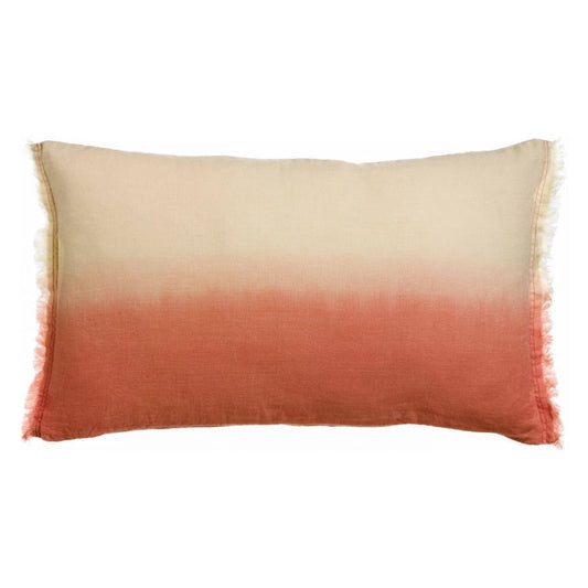 Coussin Zeff Shade pêche 40 x 65 cm en lin lavé