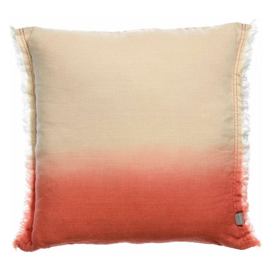 Coussin Zeff Shade pêche 45 x 45 cm en lin lavé