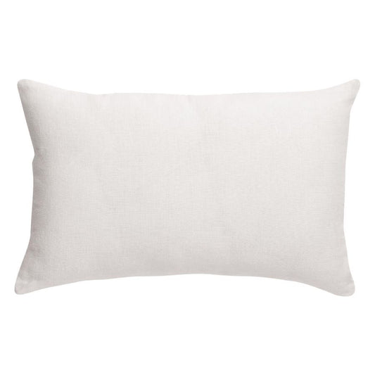 Coussin uni Zeff blanc 40 x 65 cm en lin et coton