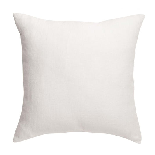 Coussin uni Zeff blanc 45 x 45 cm en lin et coton