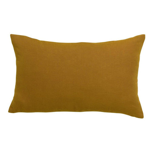 Coussin uni Zeff bronze 40 x 65 cm en lin et coton