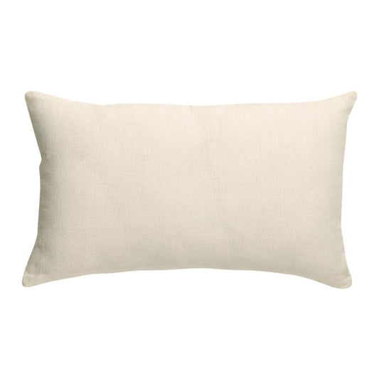 Coussin uni Zeff craie 30 x 50 cm en lin et coton