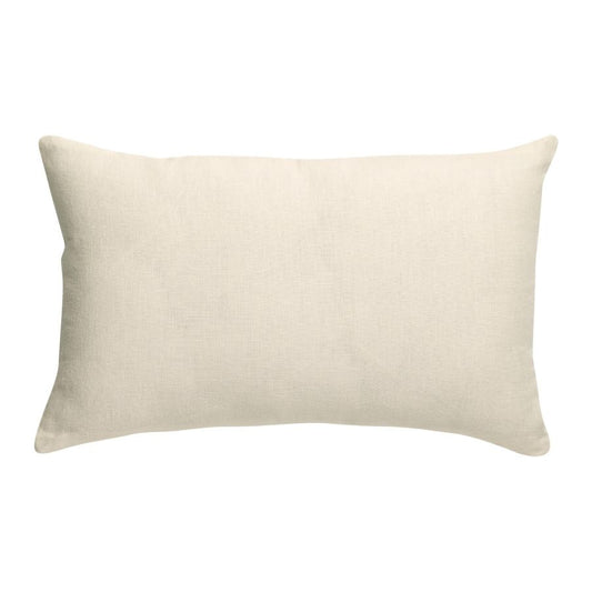 Coussin uni Zeff craie 40 x 65 cm en lin et coton