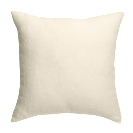 Coussin uni Zeff craie 45 x 45 cm en lin et coton