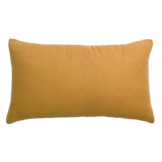 Coussin uni Zeff ocre 30 x 50 cm en lin et coton