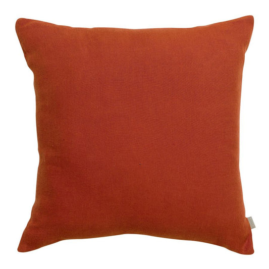 Coussin uni Zeff rooibos 45 x 45 cm en lin et coton