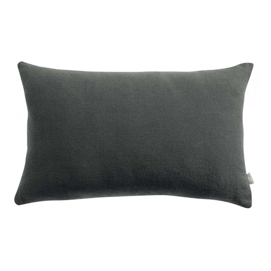 Coussin uni Zeff tonnerre 30 x 50 cm en lin et coton