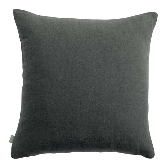 Coussin uni Zeff tonnerre 45 x 45 cm en lin et coton