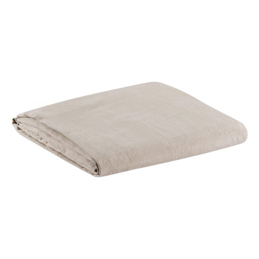 Drap housse Zeff naturel 140 x 190 x 30 cm en lin lavé