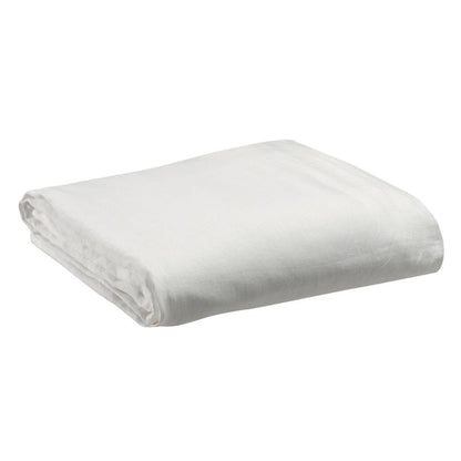 Drap housse Zeff blanc 140 x 190 x 30 cm en lin lavé