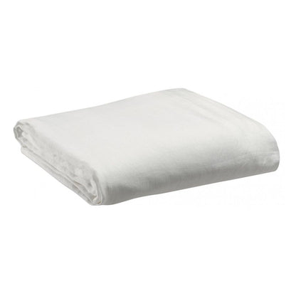 Drap housse Zeff blanc 180 x 200 x 30 cm en lin lavé