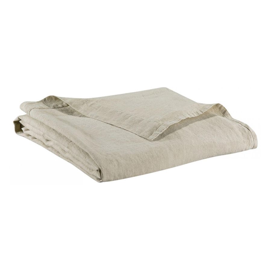 Drap plat Zeff naturel 240 x 300 cm en lin lavé
