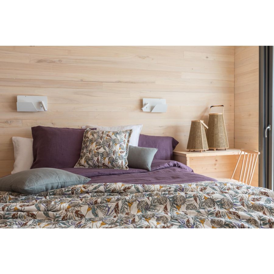 Drap plat Zeff raisin 240 x 300 cm en lin lavé – vue 2