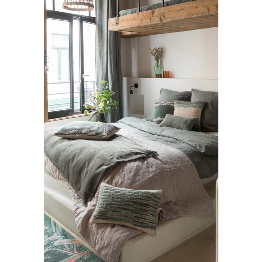 Drap plat Zeff thym 240 x 300 cm en lin lavé – vue 2