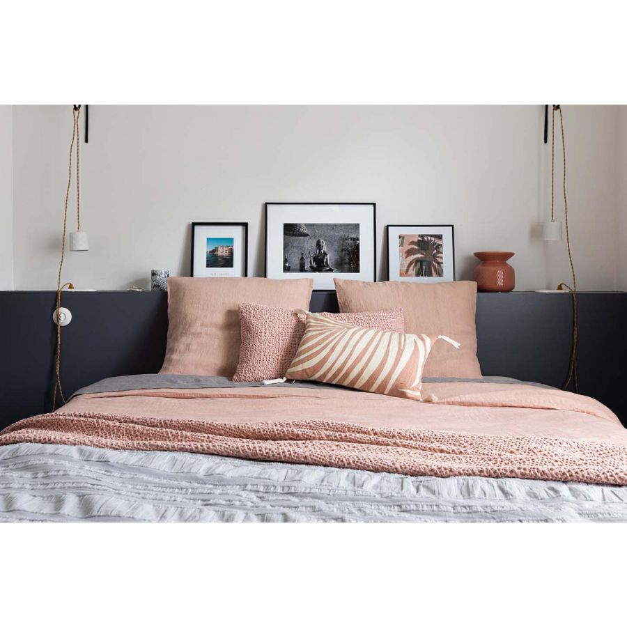 Housse de couette Zeff aubépine 240 x 260 cm en lin lavé – vue 2